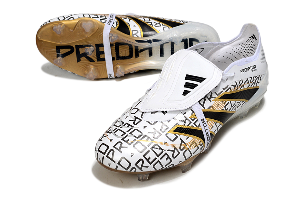 Predator Elite FT FG Football Boots - White/Gold - Professional Grade