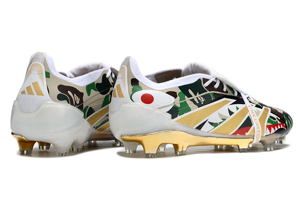 Predator Elite Firm Ground Football Boots - Gold/Green/White