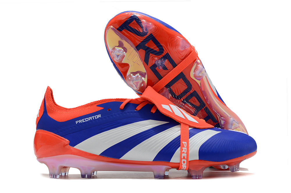 Predator Elite FT FG Blue Red - Professional Football Boots for Firm Ground