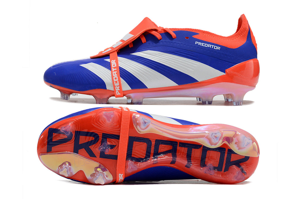 Predator Elite FT FG Blue Red - Professional Football Boots for Firm Ground
