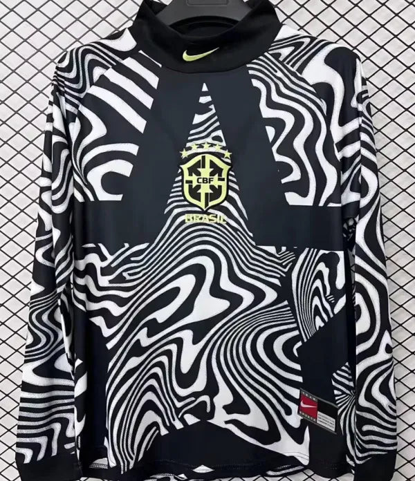 2026 Brazil Long Sleeve Goalkeeper Kit Stadium Version