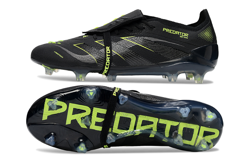 Predator Elite FT FG Football Boots - Black/Green