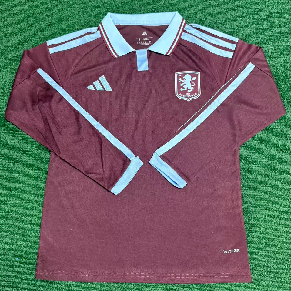 26/27 Aston Villa Long Sleeve Home Kit Stadium Version