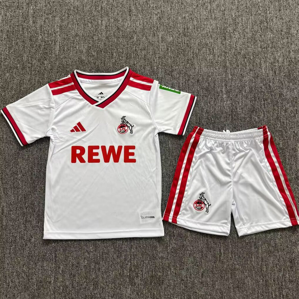 26/27 FC Köln Kids Home Kit Stadium Version