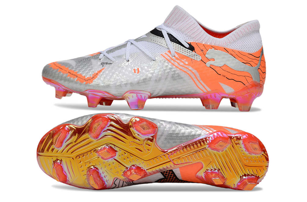 Future 7 Ultimate FG - Professional Football Boots - White/Orange