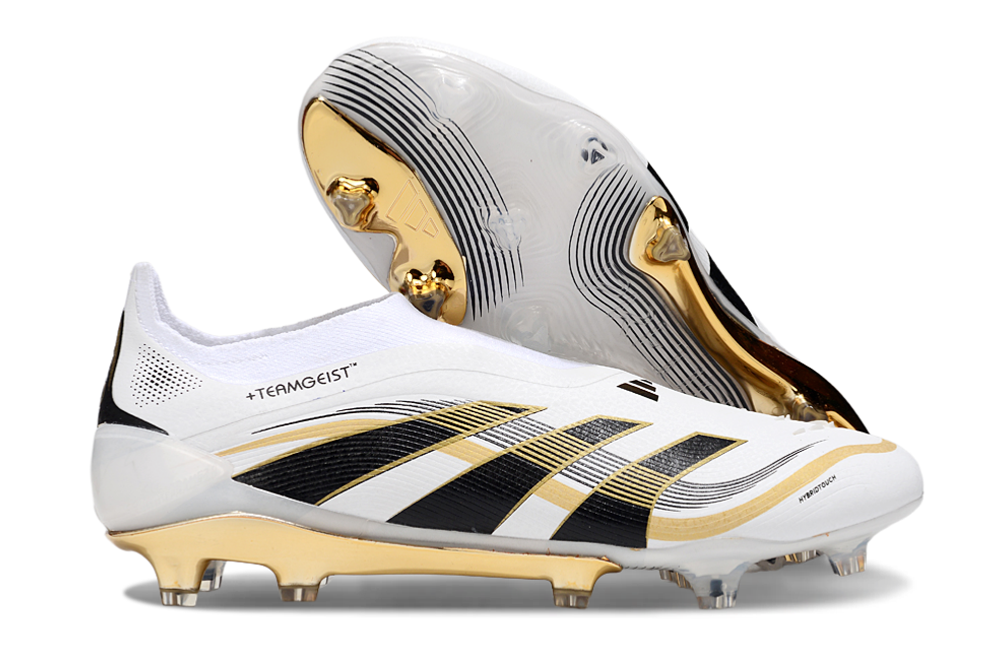 Predator Elite LL FG Football Boots - White/Gold