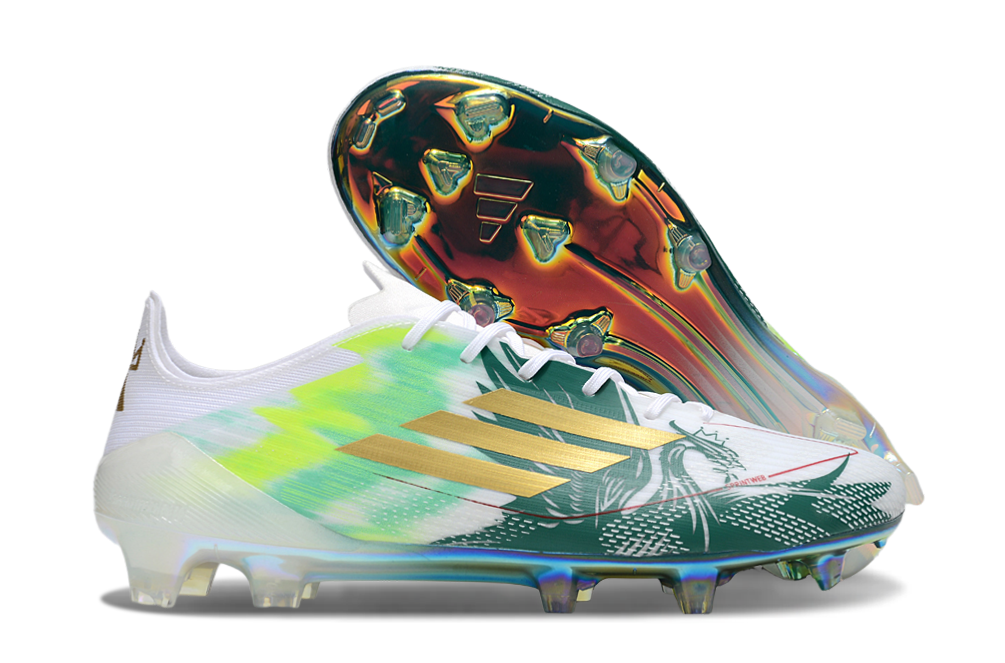 F50 Elite FG Laced Green/White Football Boots
