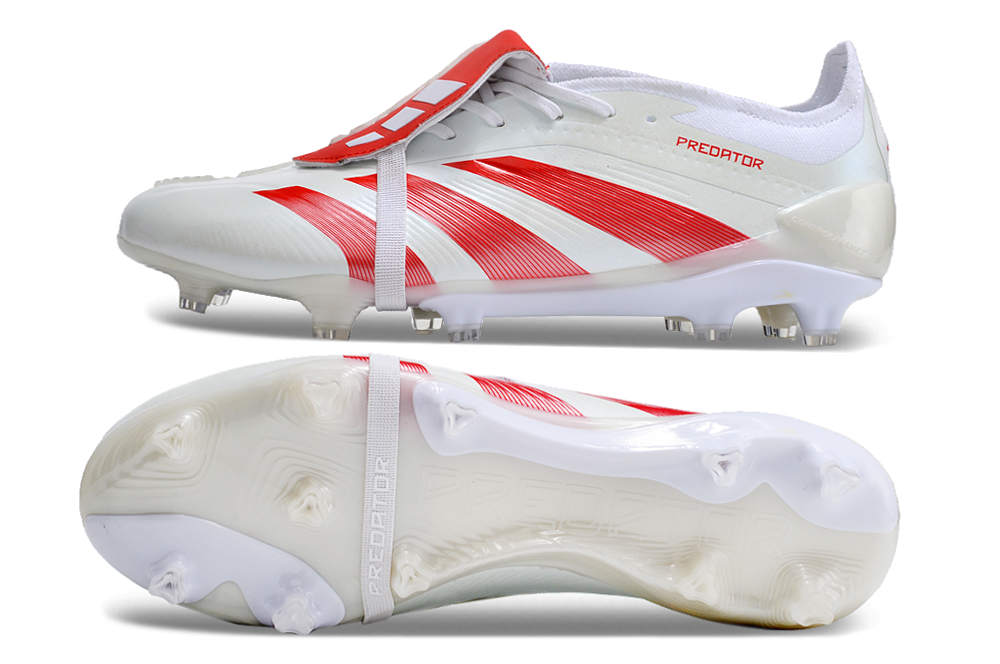 Predator Elite FT FG White Red - Professional Football Boots