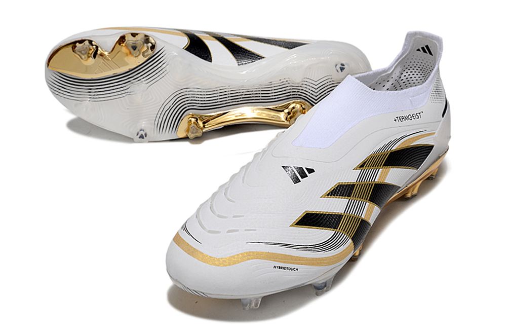 Predator Elite LL FG Football Boots - White/Gold