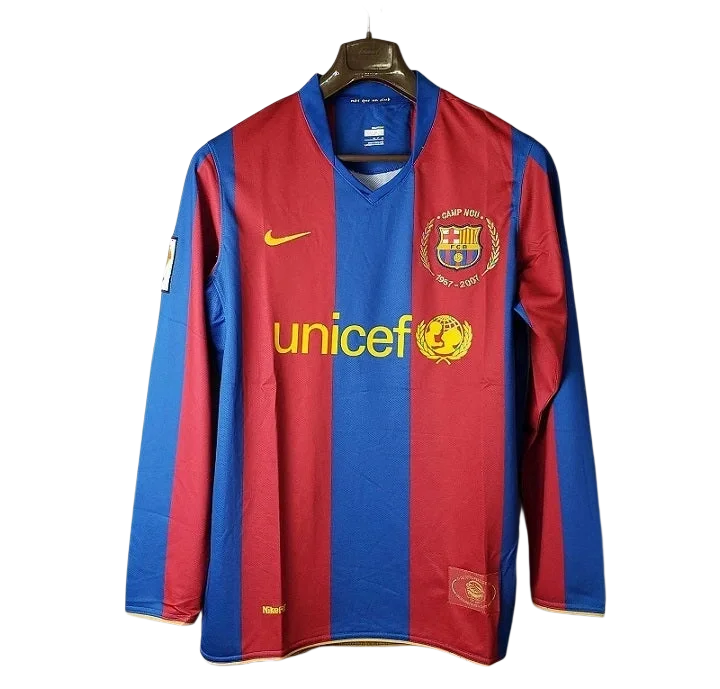 Barça 07/08 Home Long Sleeve Retro Club Jersey