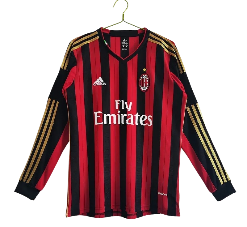 AC Milan Home 13/14 Long Sleeve Retro Jersey