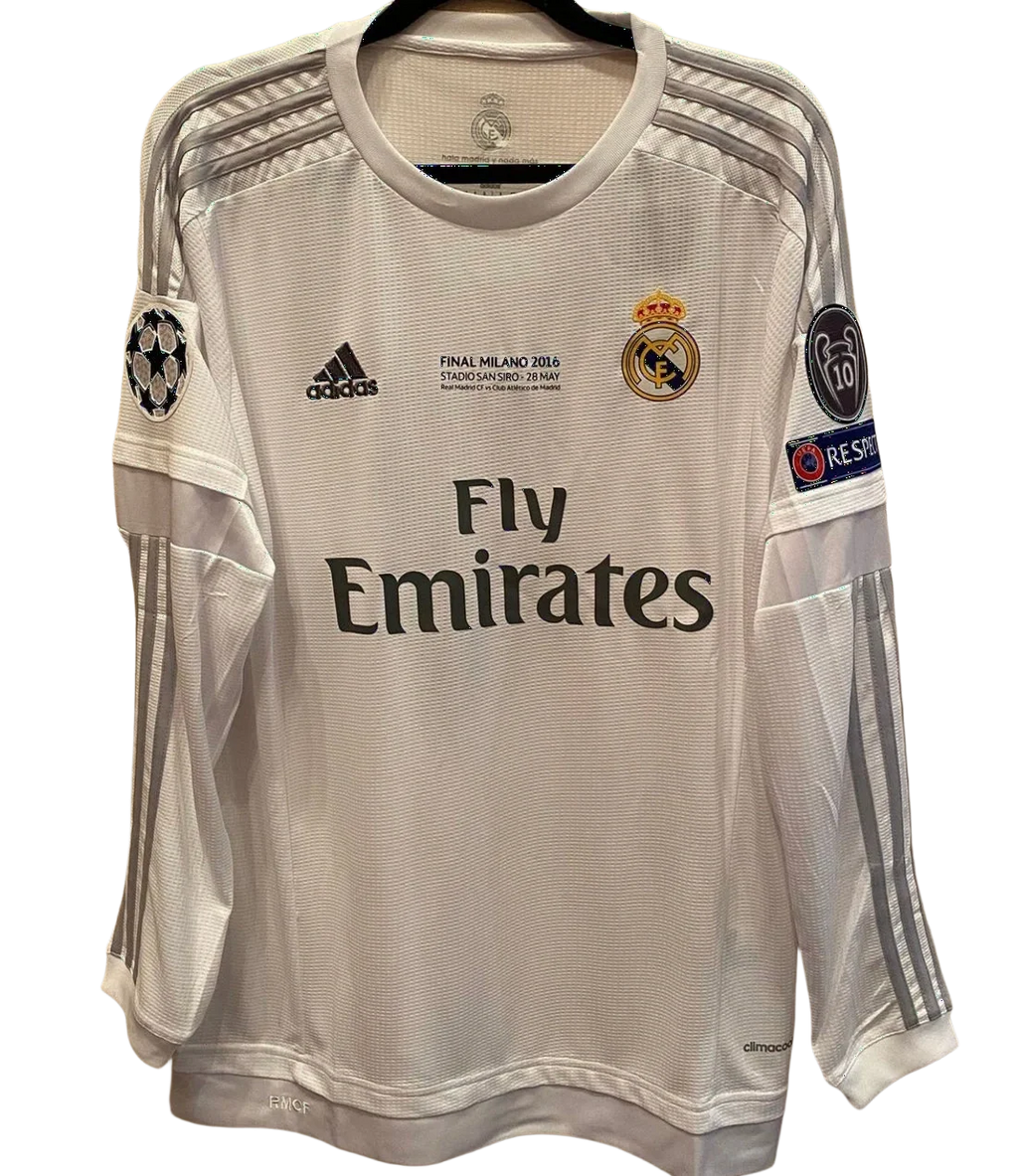 R. Madrid Home 15/16 Long Sleeve Retro Jersey