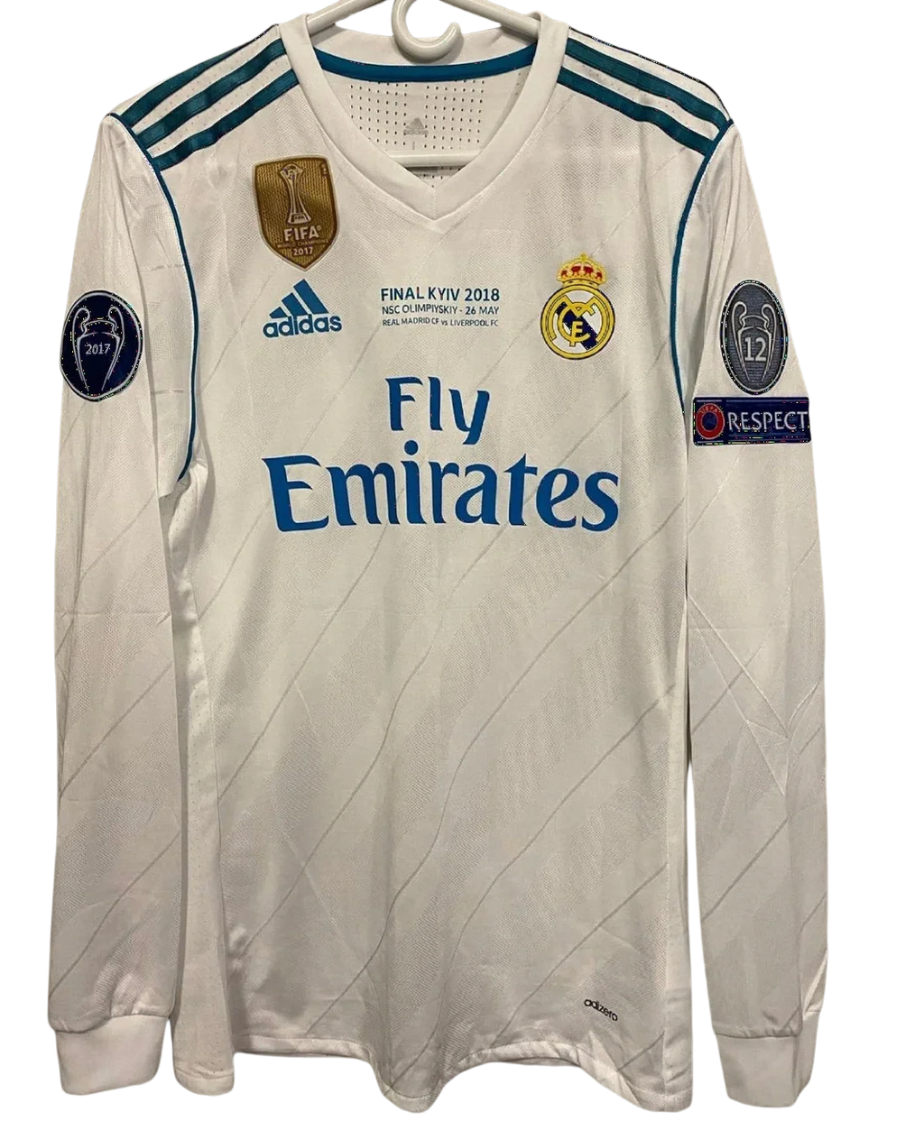 R. Madrid Home 17/18 Long Sleeve Retro Jersey
