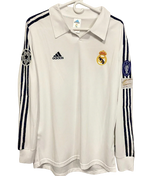 R. Madrid Home 01/02 Long Sleeve Retro Jersey