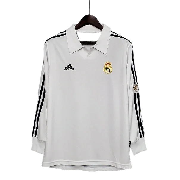 R. Madrid 01/02 Home Long Sleeve Retro Club Jersey