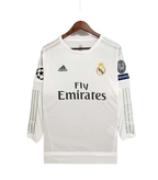 R. Madrid 15/16 Home Long Sleeve Retro Club Jersey