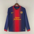 Barça Home 12/13 Long Sleeve Retro Club Jersey