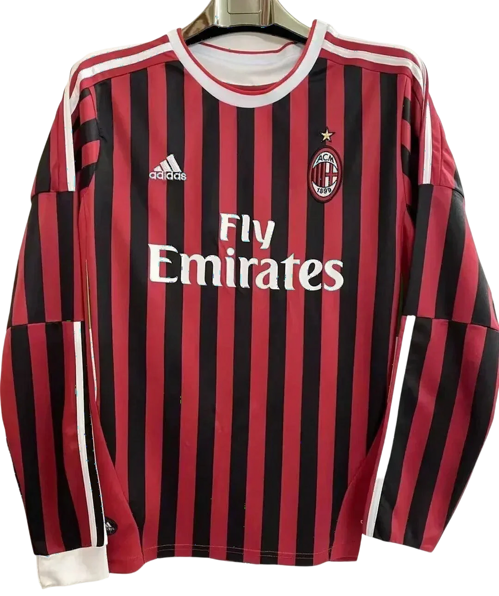 AC Milan Home 11/12 Long Sleeve Retro Jersey