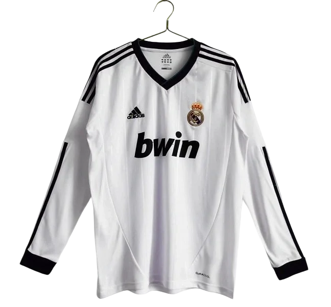 R. Madrid 12/13 Home Long Sleeve Retro Club Jersey