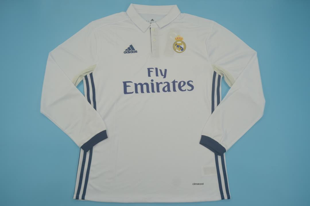 R. Madrid 16/17 Home Long Sleeve Retro Club Jersey