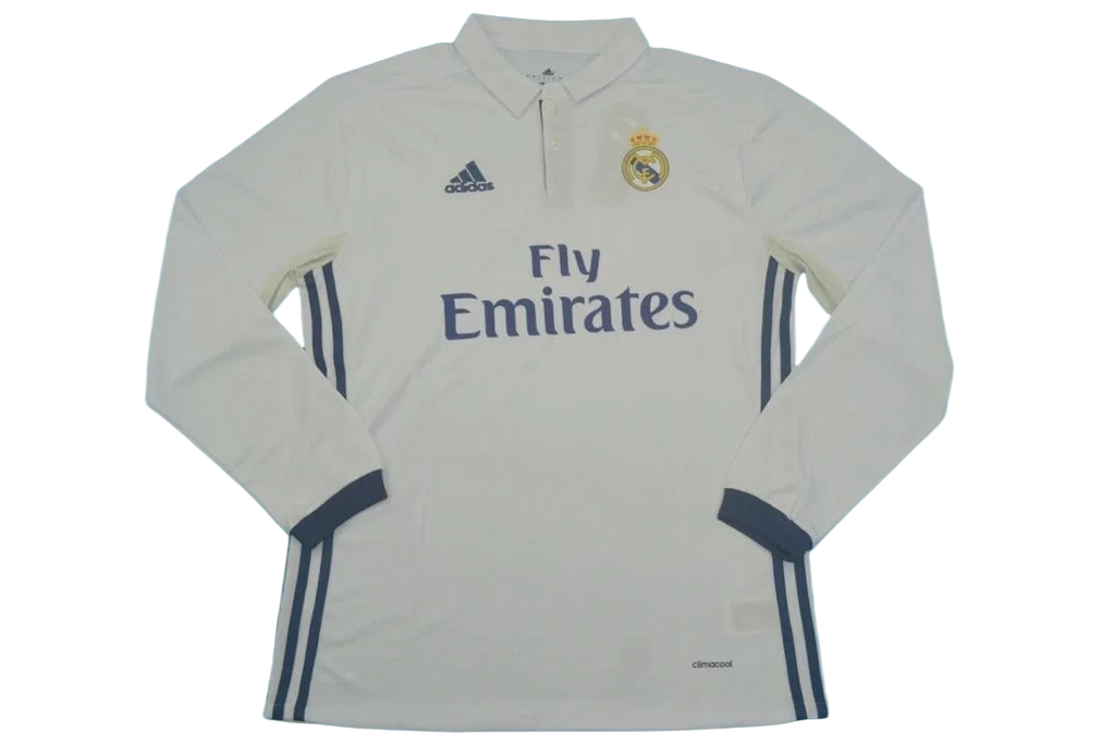 R. Madrid 16/17 Home Long Sleeve Retro Club Jersey