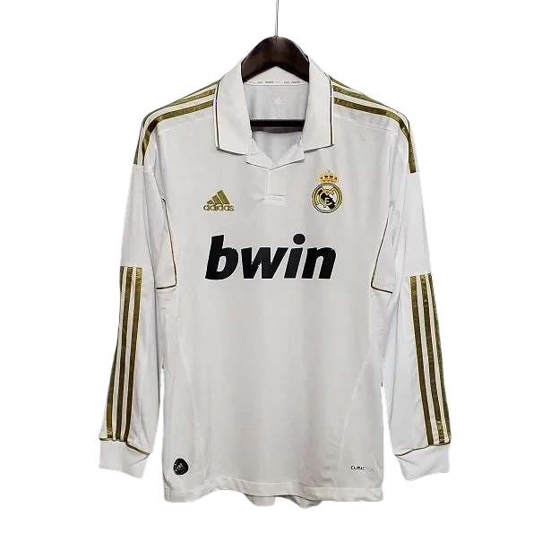 R. Madrid 11/12 Home Long Sleeve Retro Club Jersey