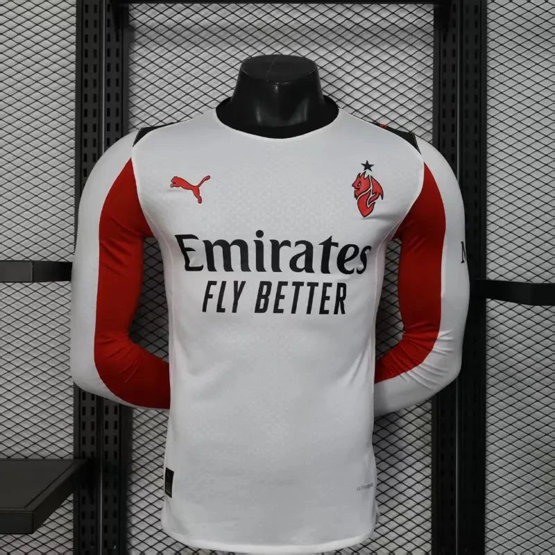 25/26 AC Milan Long Sleeve Away Kit Player Version