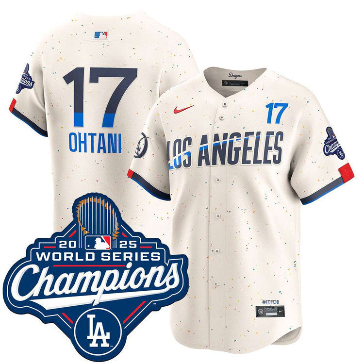 Los Angeles Dodgers City Connect 2025 World Series Champions Limited Jersey by N