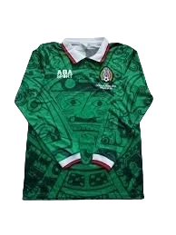 Mexico 1998 Home Retro Long Sleeve Jersey