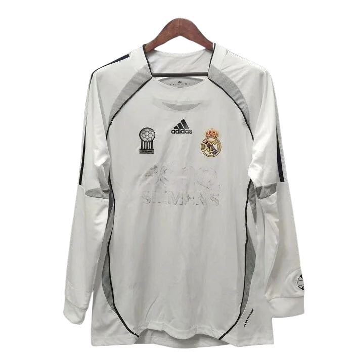 R. Madrid 06/07 Home Long Sleeve Retro Club Jersey