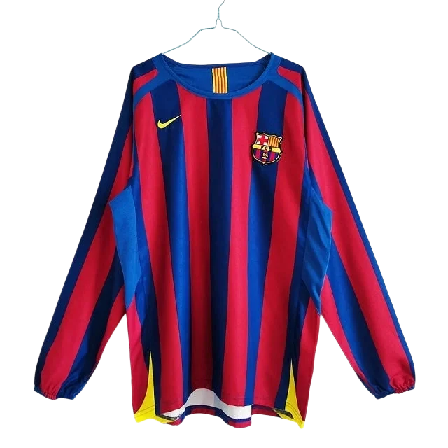 Barça 05/06 Home Long Sleeve Retro Club Jersey