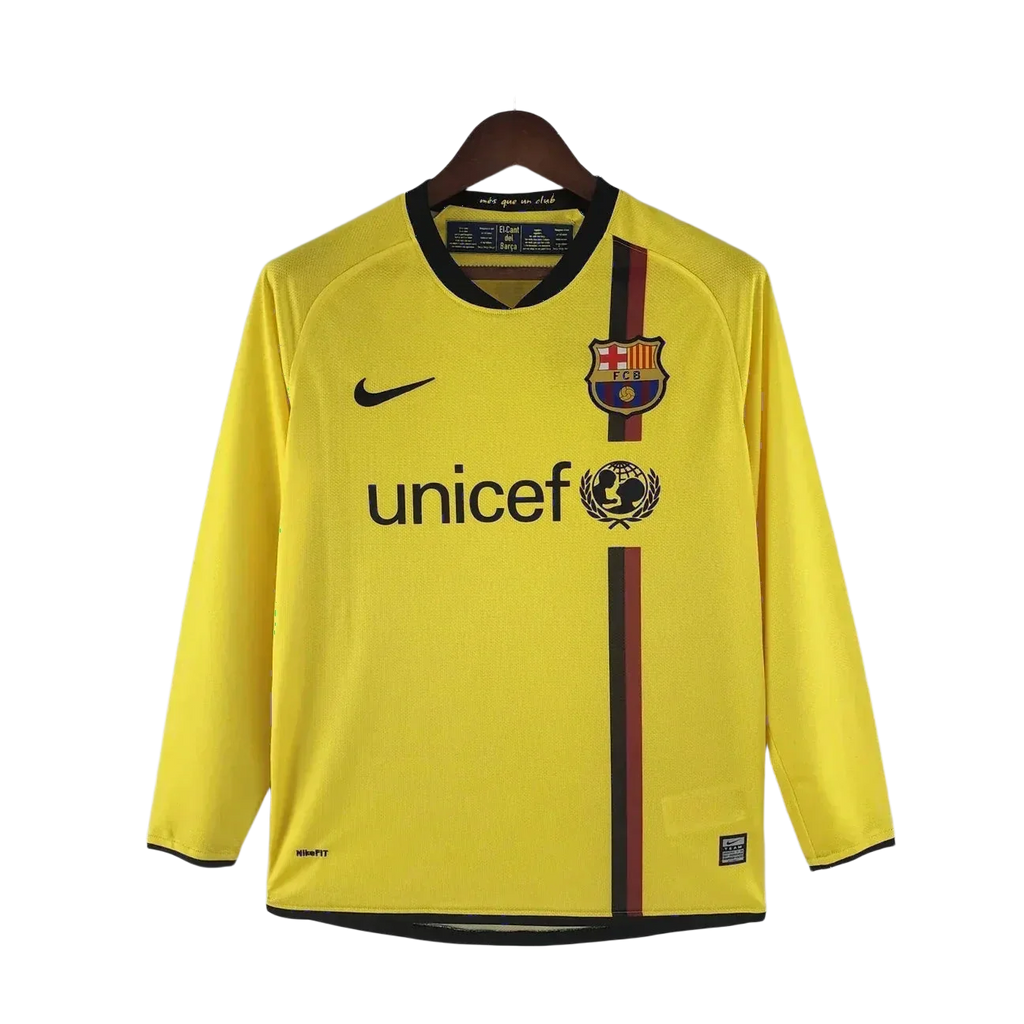 Barça 08/09 Away Long Sleeve Retro Club Jersey
