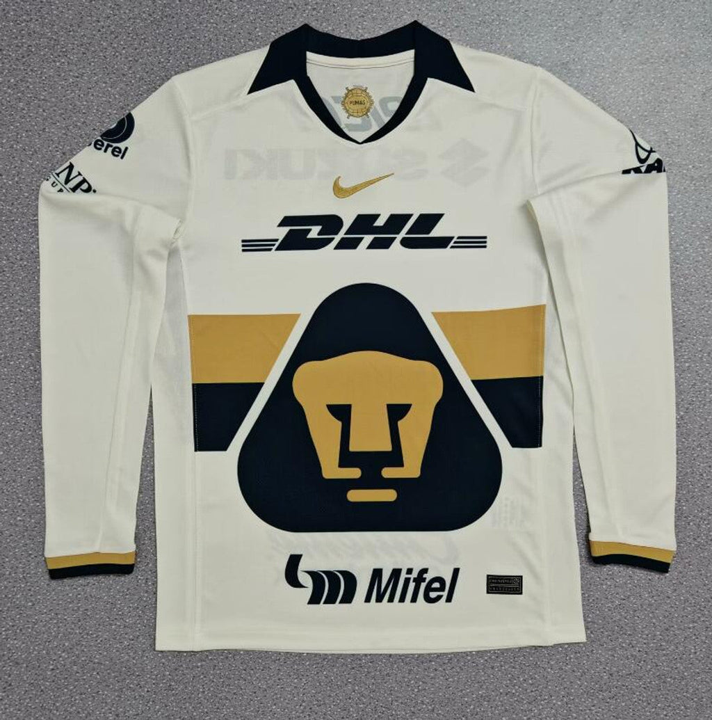 25/26 Pumas Long Sleeve Home Kit Stadium Version