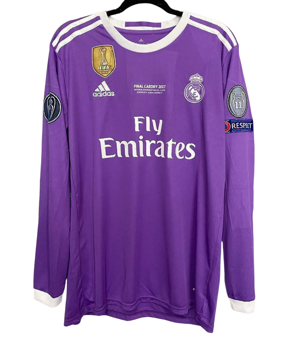 R. Madrid Away 16/17 Long Sleeve Retro Jersey