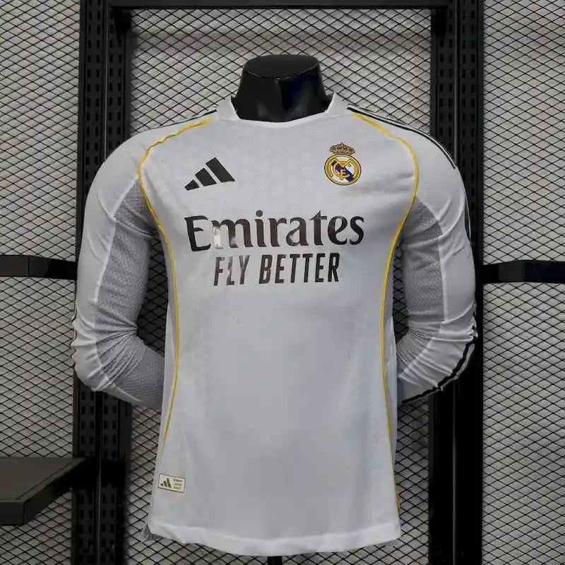 25/26 R.Madrid Long Sleeve Home Kit Player Version