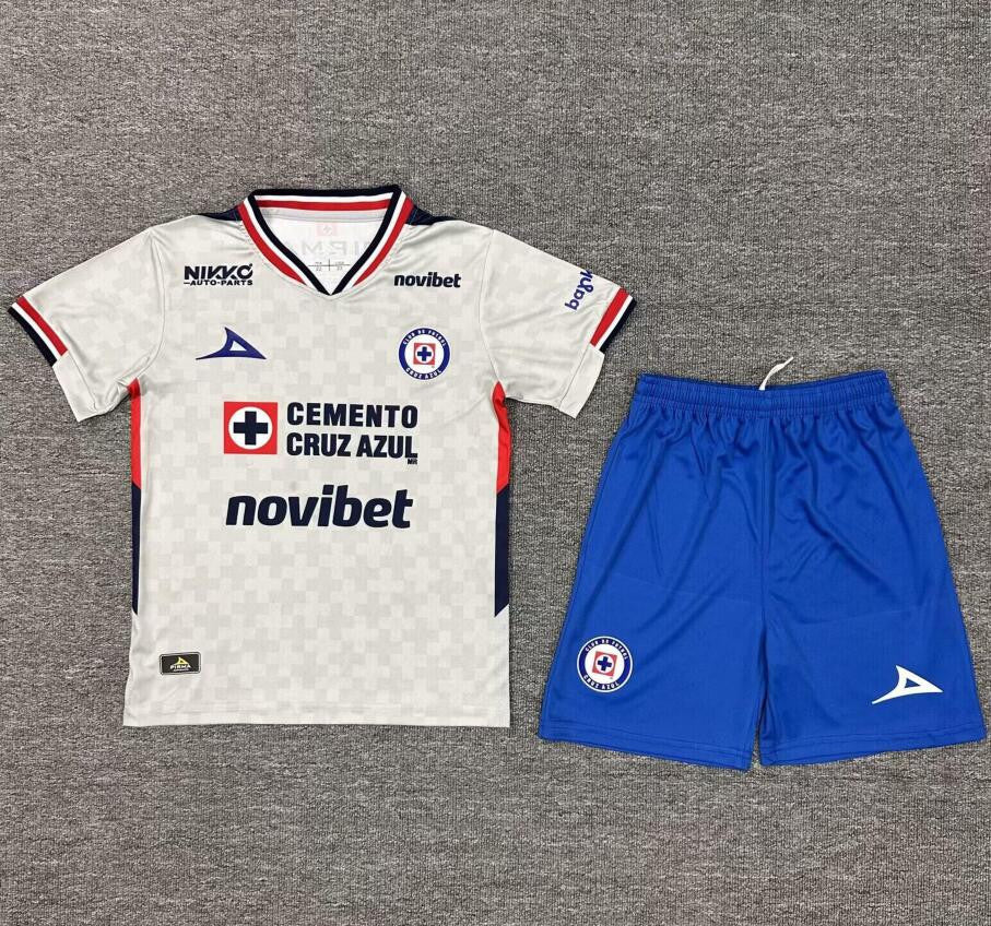 25/26 Cruz Azul Kids Away Kit Stadium Version
